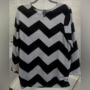 Black and Gray Chevron Sweater